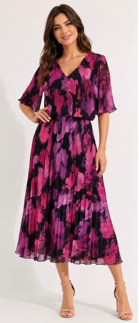 Emma Dress - Pink/Black