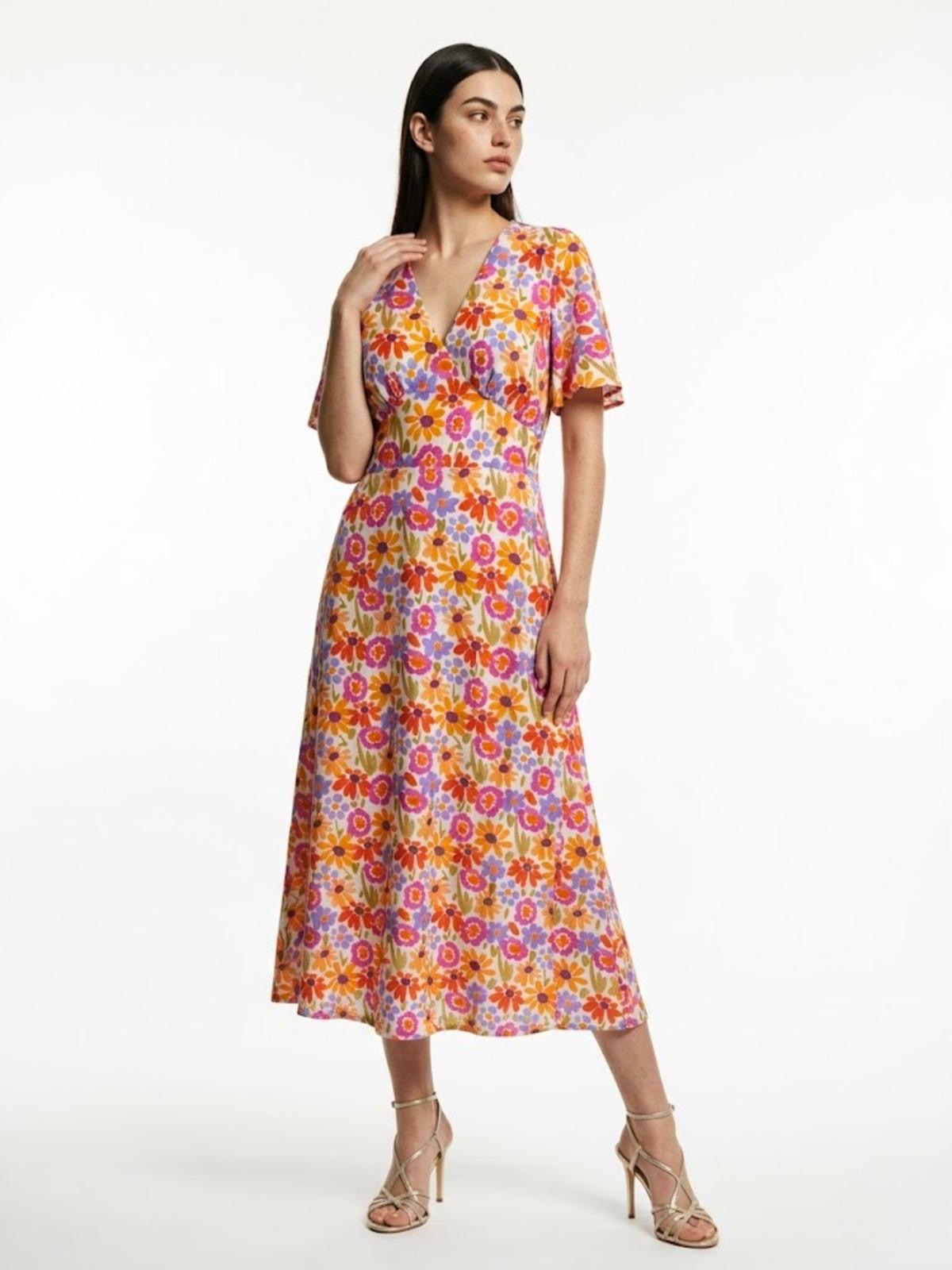 Anna Dress - Orange Print