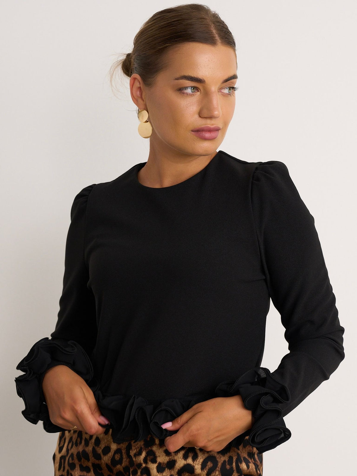 Petals Top - Black