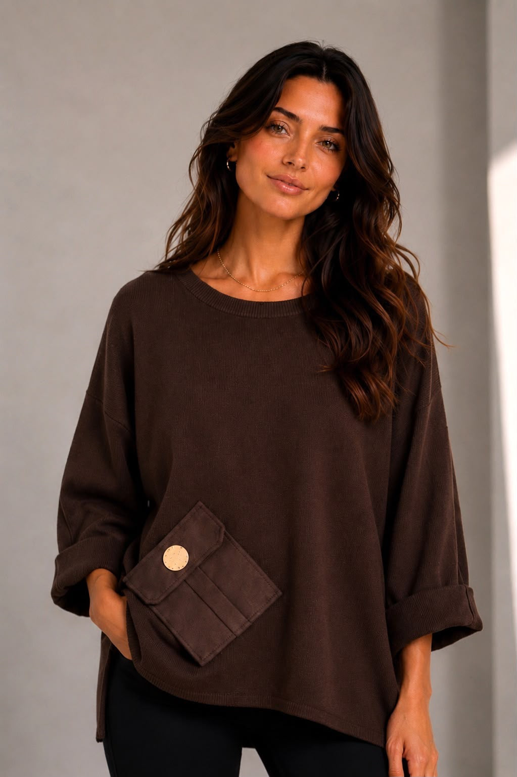 Pocket Knit - Choc
