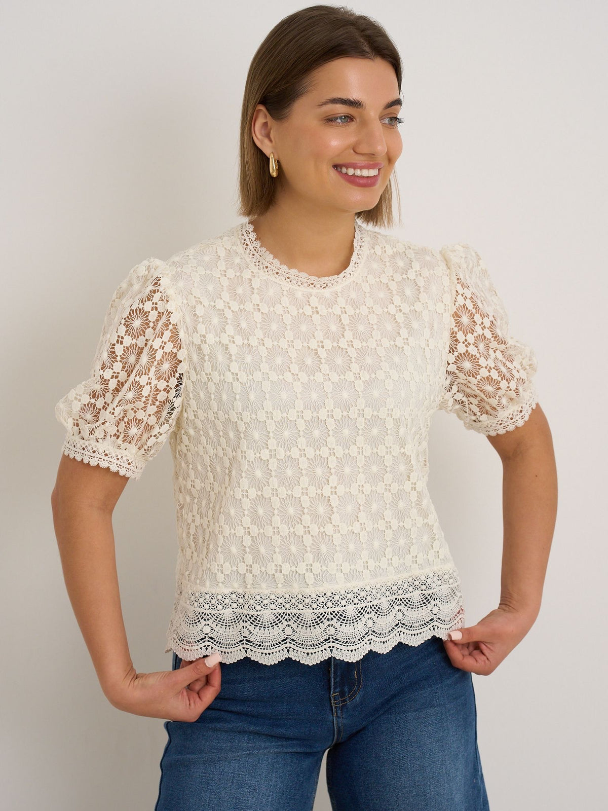 Lace Top - Cream